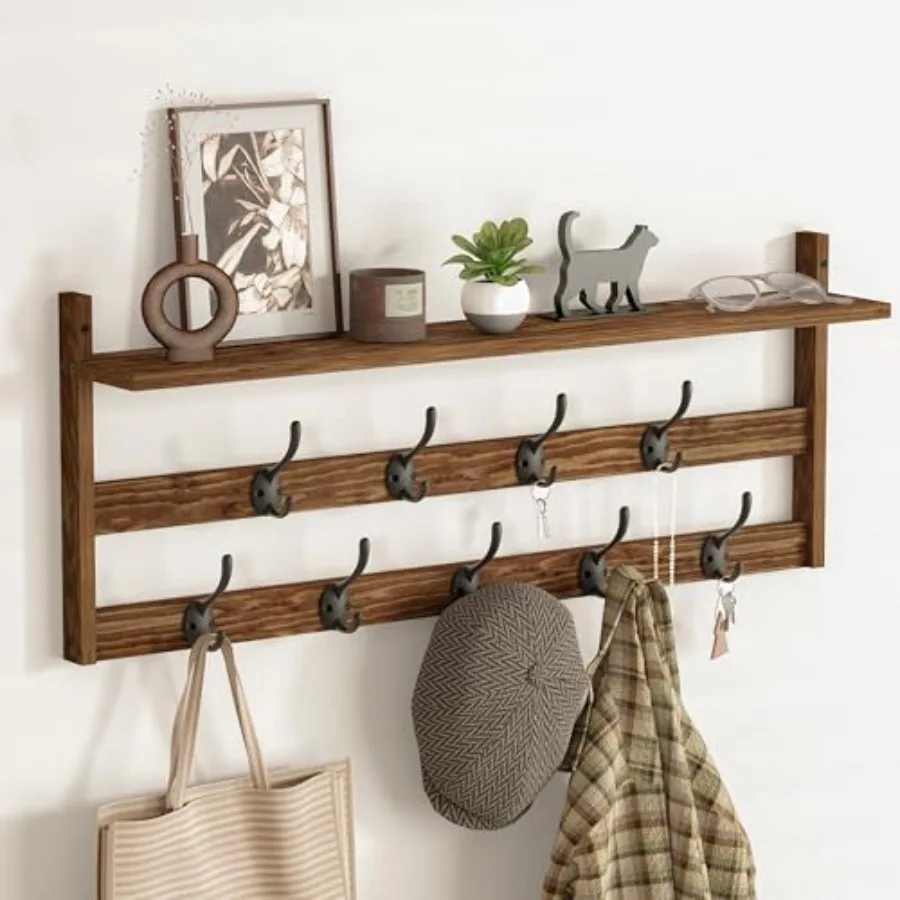 Coat Rack Wall Mount with Shelf 2" Coat Wall Mounted with Metal for Entryway Bathroom Bedroom Living Room Kitchen 2 Tier Wall H
Coat Rack Wall Mount with Shelf 2" Coat Wall Mounted with Metal for Entryway Bathroom Bedroom Living Room Kitchen 2 Tier Wall H