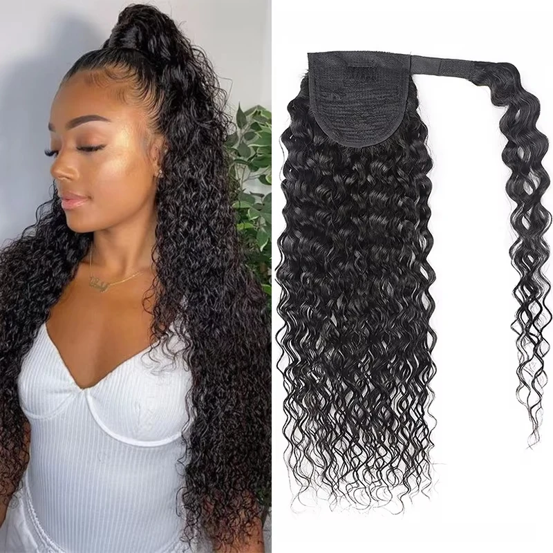 Human Hair Water Wave Ponytail Extension Natural Black Brazilian Wrap Around Ponytail Remy Human Hair Magic Paste Corn Wave
Human Hair Water Wave Ponytail Extension Natural Black Brazilian Wrap Around Ponytail Remy Human Hair Magic Paste Corn Wave