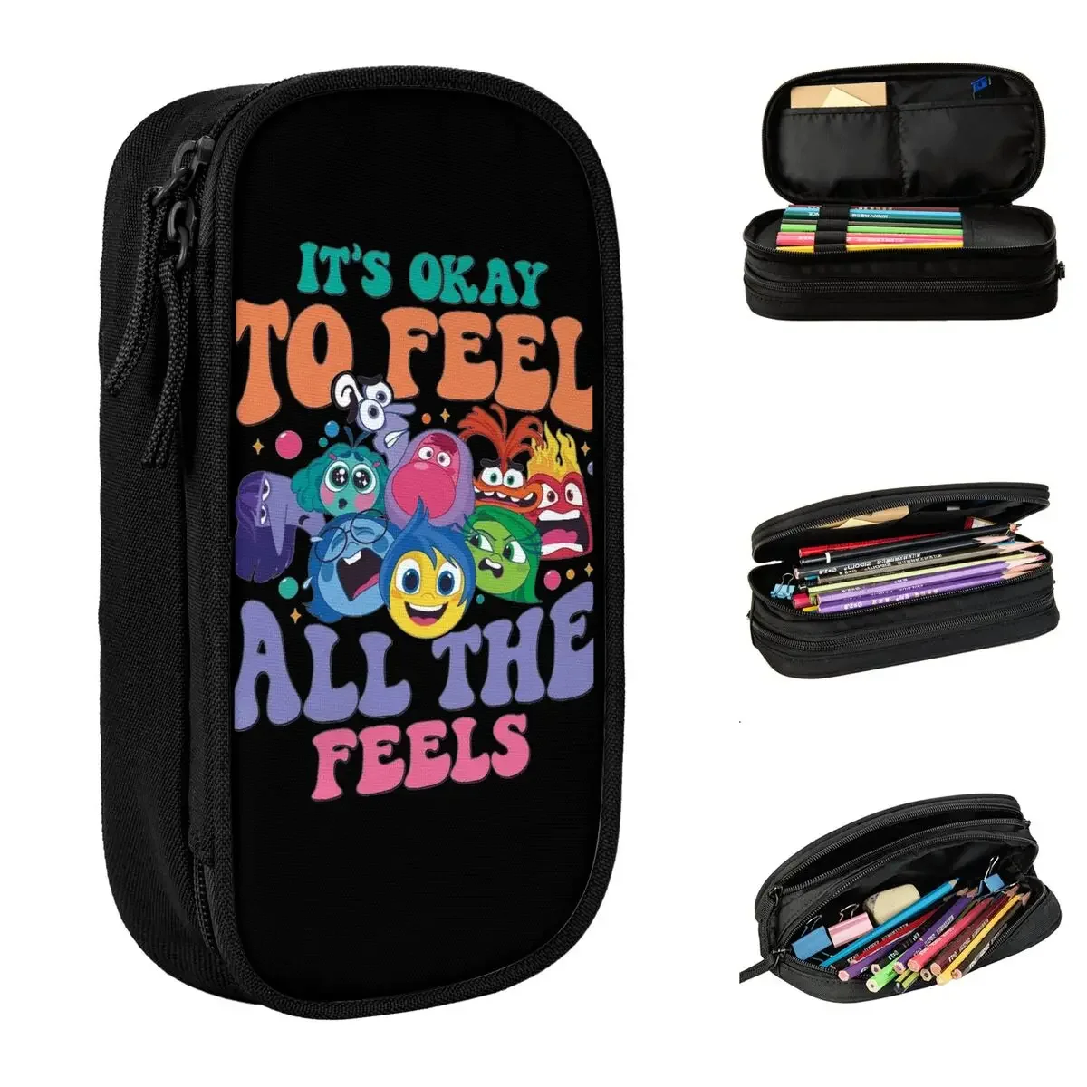 Inside Out 2 Cartoon 2024 Movie Pen Box Double Layer Large-capacity Kids School Supplies Pen Case Perfect Gifts
Inside Out 2 Cartoon 2024 Movie Pen Box Double Layer Large-capacity Kids School Supplies Pen Case Perfect Gifts