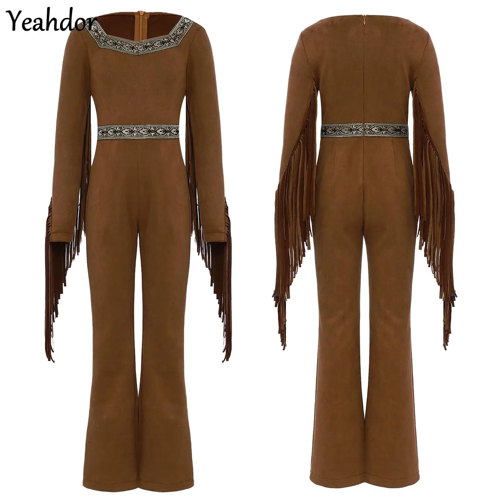 Girls Indians Princess Indian Indigenous Costume Native Caveman Savage Outfit Unique Pattern Fringed Long Sleeve Zipper Jumpsuit
Girls Indians Princess Indian Indigenous Costume Native Caveman Savage Outfit Unique Pattern Fringed Long Sleeve Zipper Jumpsuit