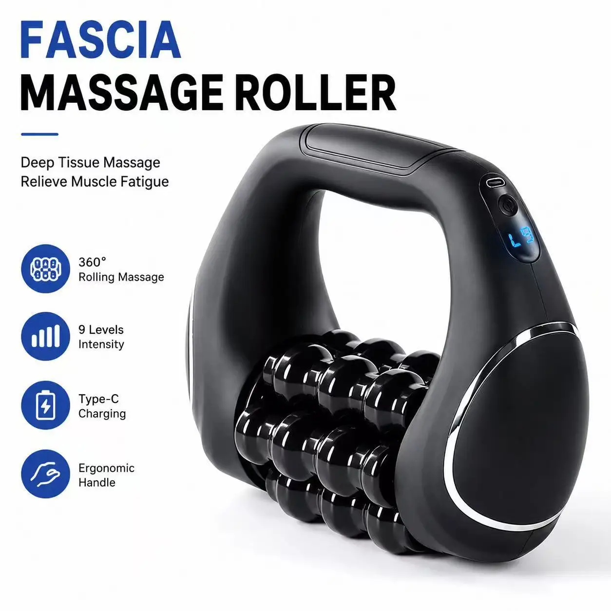 9 Speed Spin Red Light Massager Roller Whole Body Deep Tissue Muscle Relief Massage Stick Handheld for Leg Foot Calf Back Recove
9 Speed Spin Red Light Massager Roller Whole Body Deep Tissue Muscle Relief Massage Stick Handheld for Leg Foot Calf Back Recove