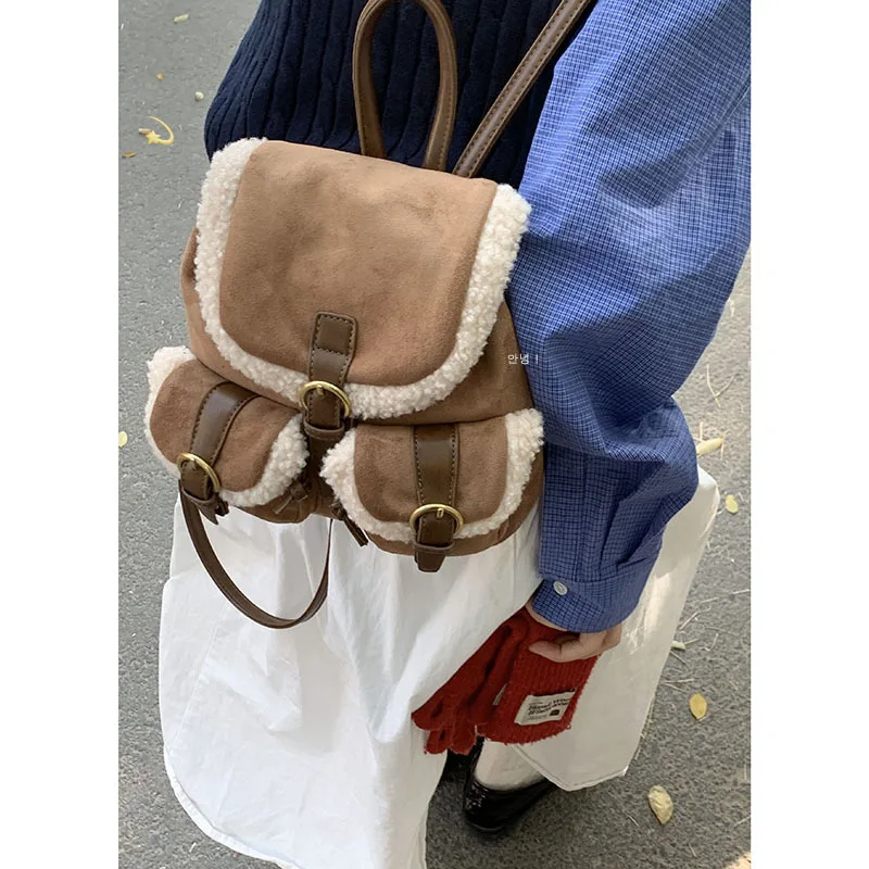 2025 Vintage Inspired Backpack Plush Suede Rucksack in Earthy Tones Key FeaturesLuxurious suede like fabric with soft
2025 Vintage Inspired Backpack Plush Suede Rucksack in Earthy Tones Key FeaturesLuxurious suede like fabric with soft