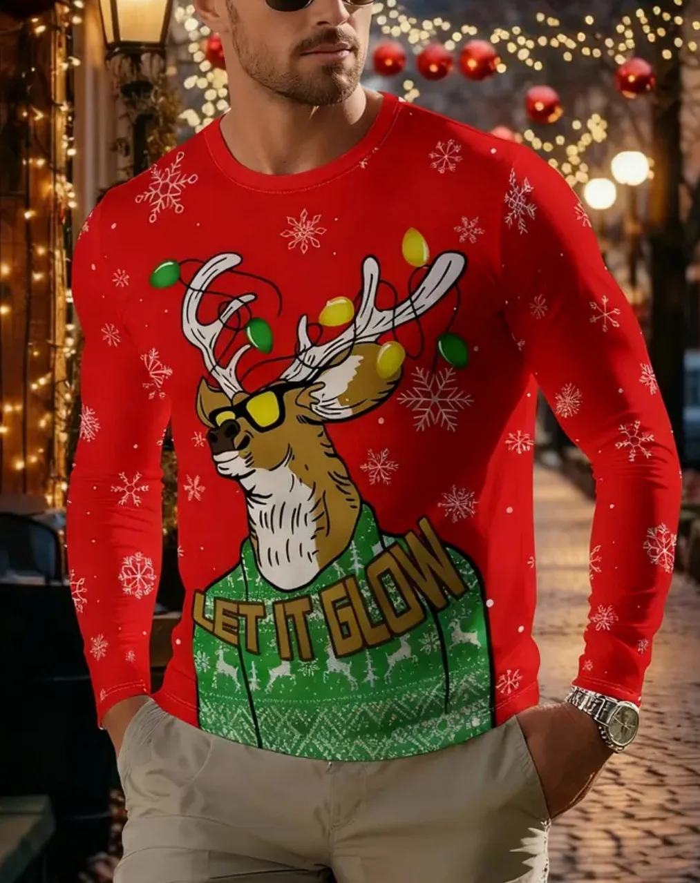 Fashion Christmas Elements Long Sleeve T-Shirt For Men Autumn Winter Outdoor Street Casual O-Neck Tops Loose Comfortable Clothes
Fashion Christmas Elements Long Sleeve T-Shirt For Men Autumn Winter Outdoor Street Casual O-Neck Tops Loose Comfortable Clothes