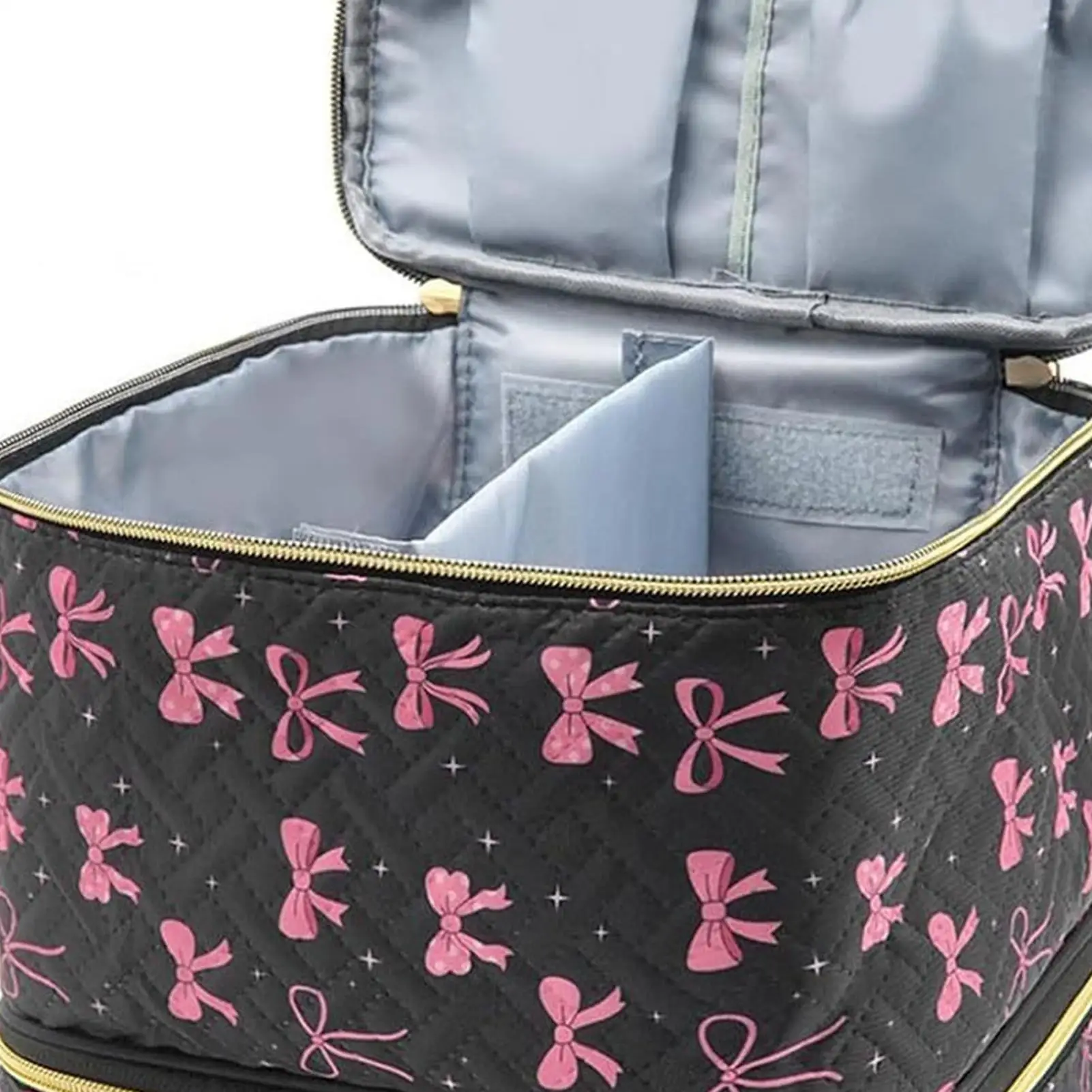 Nail Supplies Organizer Tool Box Makeup Holder With Black Bow Design Nail Box Organizer Case For Manicure Pedicure Care Grooming
Nail Supplies Organizer Tool Box Makeup Holder With Black Bow Design Nail Box Organizer Case For Manicure Pedicure Care Grooming
