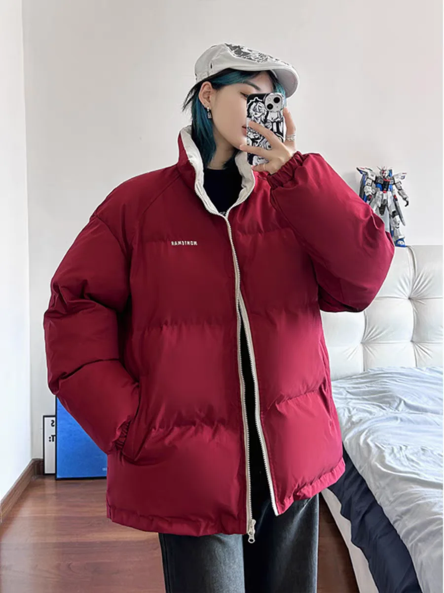 ex Thiened down Cotton Jaet Couple Matching Winter Outerwear Red American Sle Bread Coat Youth Faion Warmth
ex Thiened down Cotton Jaet Couple Matching Winter Outerwear Red American Sle Bread Coat Youth Faion Warmth