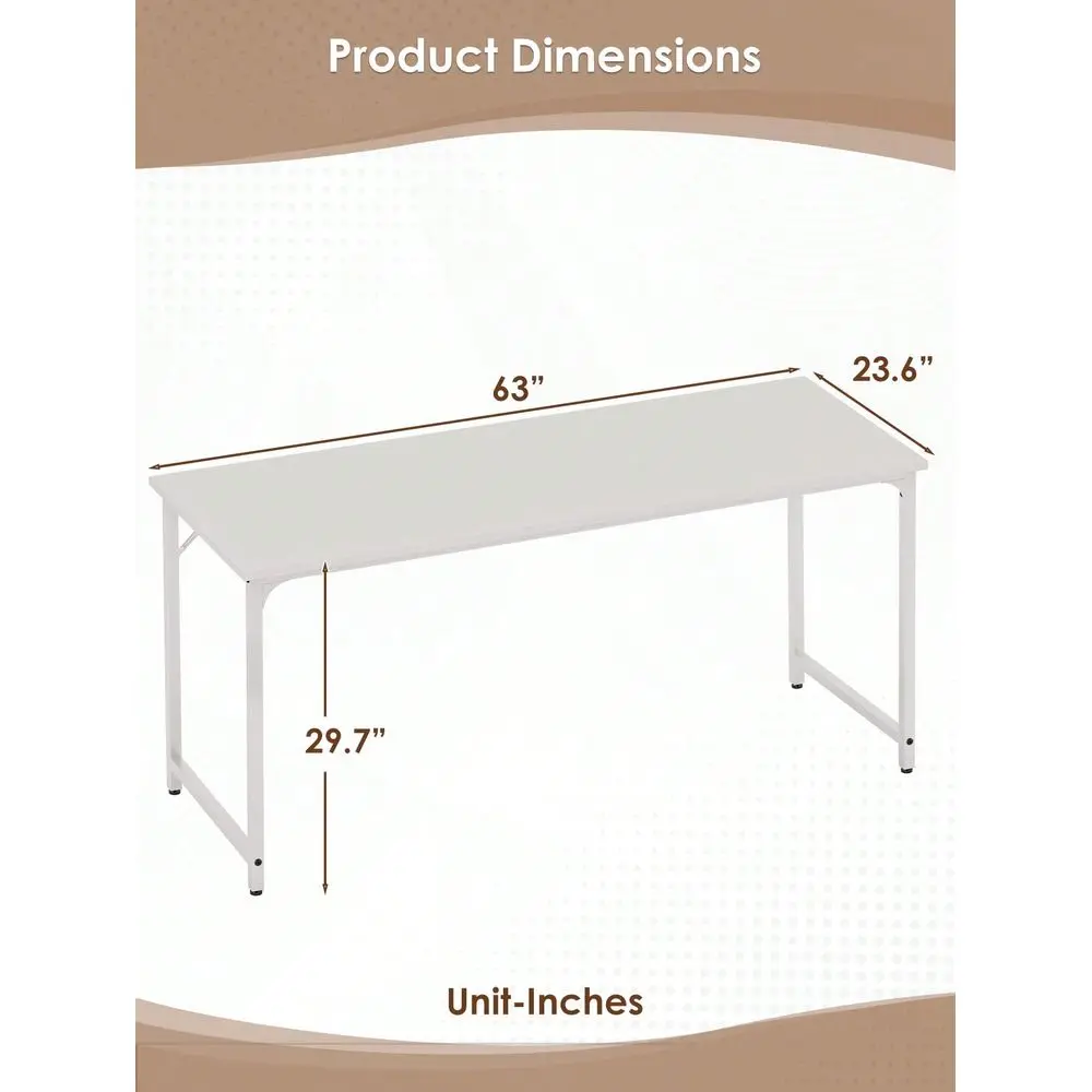 Desk 63 Inch Office Desk Simple Style Home Office Desk Gaming Writing Study Work Table For Small Spaces Home Office, Black
Desk 63 Inch Office Desk Simple Style Home Office Desk Gaming Writing Study Work Table For Small Spaces Home Office, Black