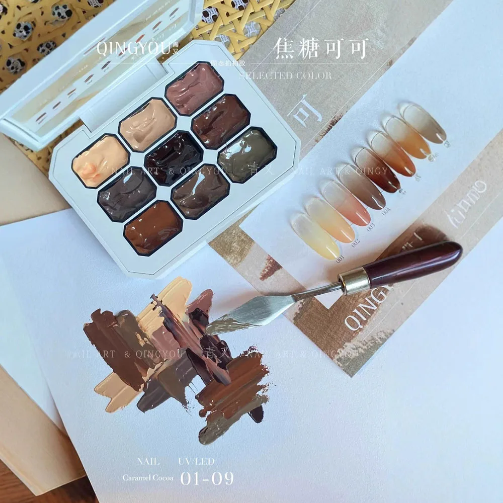 QINGYOU 30g Nail Art Patting Gel High Concentration 9 Grids Colors UV Nail Polish Gradient Effect Cream Concealer Painting Gel
QINGYOU 30g Nail Art Patting Gel High Concentration 9 Grids Colors UV Nail Polish Gradient Effect Cream Concealer Painting Gel