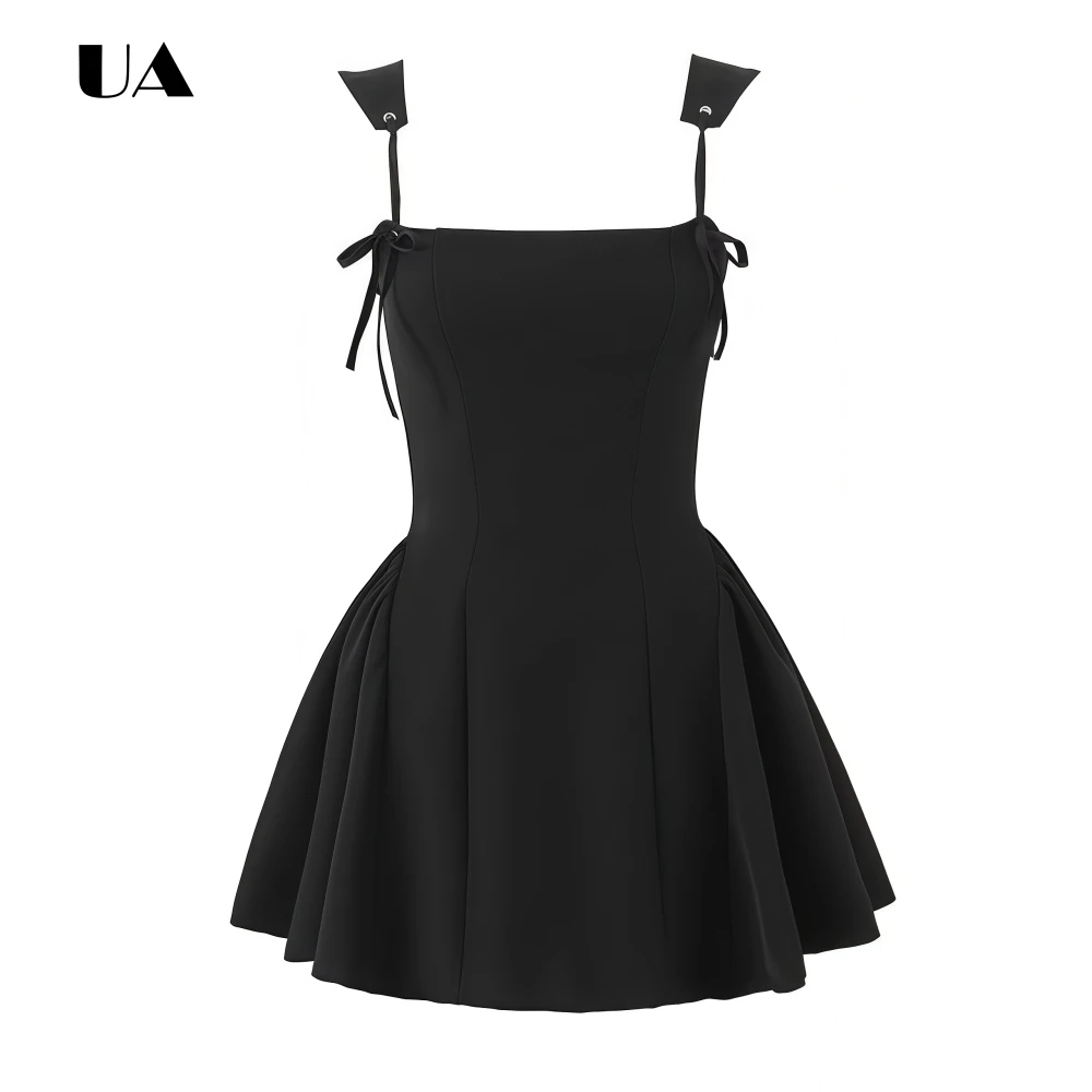 Trendy Fit-and-flare Lace-up Mini Dress with Spaghetti Strap, Hotsweet Ruched Short Dress, Fashionable Solid Sleeveless Dress
Trendy Fit-and-flare Lace-up Mini Dress with Spaghetti Strap, Hotsweet Ruched Short Dress, Fashionable Solid Sleeveless Dress