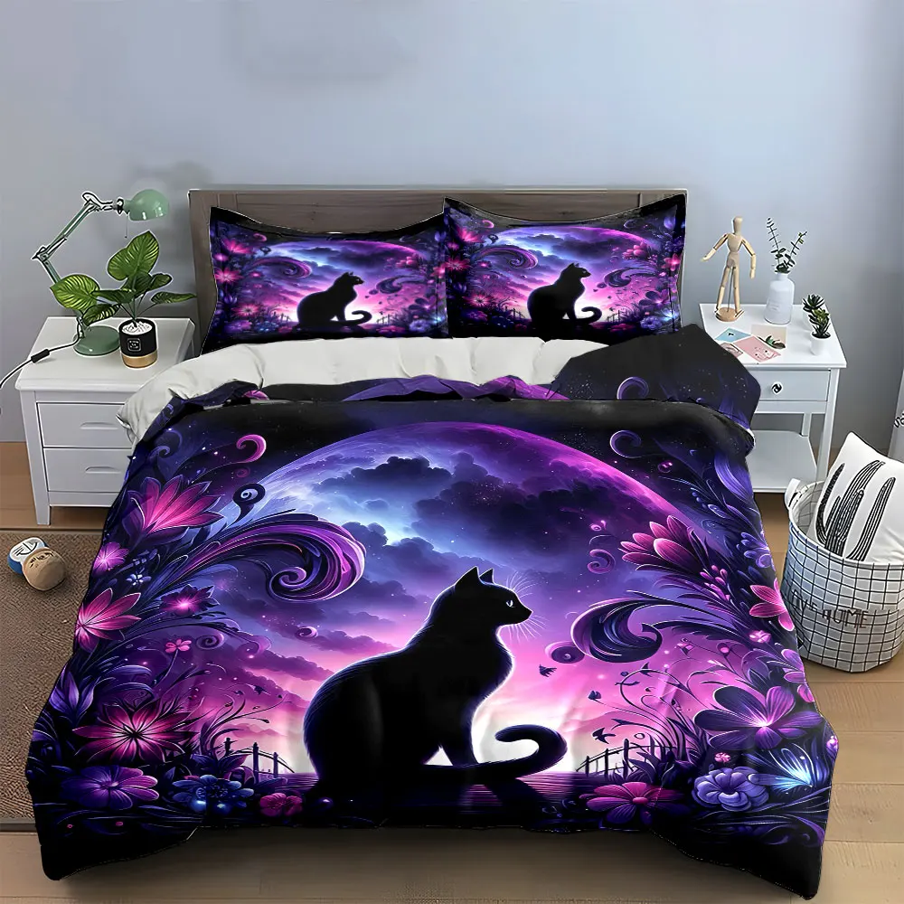 "Moonlit Cat Art Decor Set" Bedding Set with 1 Duvet Cover 2 Pillowcases Single Double King Queen, Gift
"Moonlit Cat Art Decor Set" Bedding Set with 1 Duvet Cover 2 Pillowcases Single Double King Queen, Gift