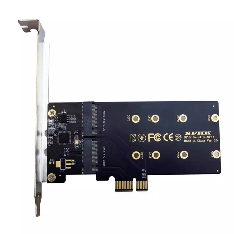 AT82-PCI-E To M2 Adapter PCI Express X1 2 Port B Key M.2 NGFF SATA SSD Adapter PCIE M2 Adapter Expansion Card Riser Card
AT82-PCI-E To M2 Adapter PCI Express X1 2 Port B Key M.2 NGFF SATA SSD Adapter PCIE M2 Adapter Expansion Card Riser Card