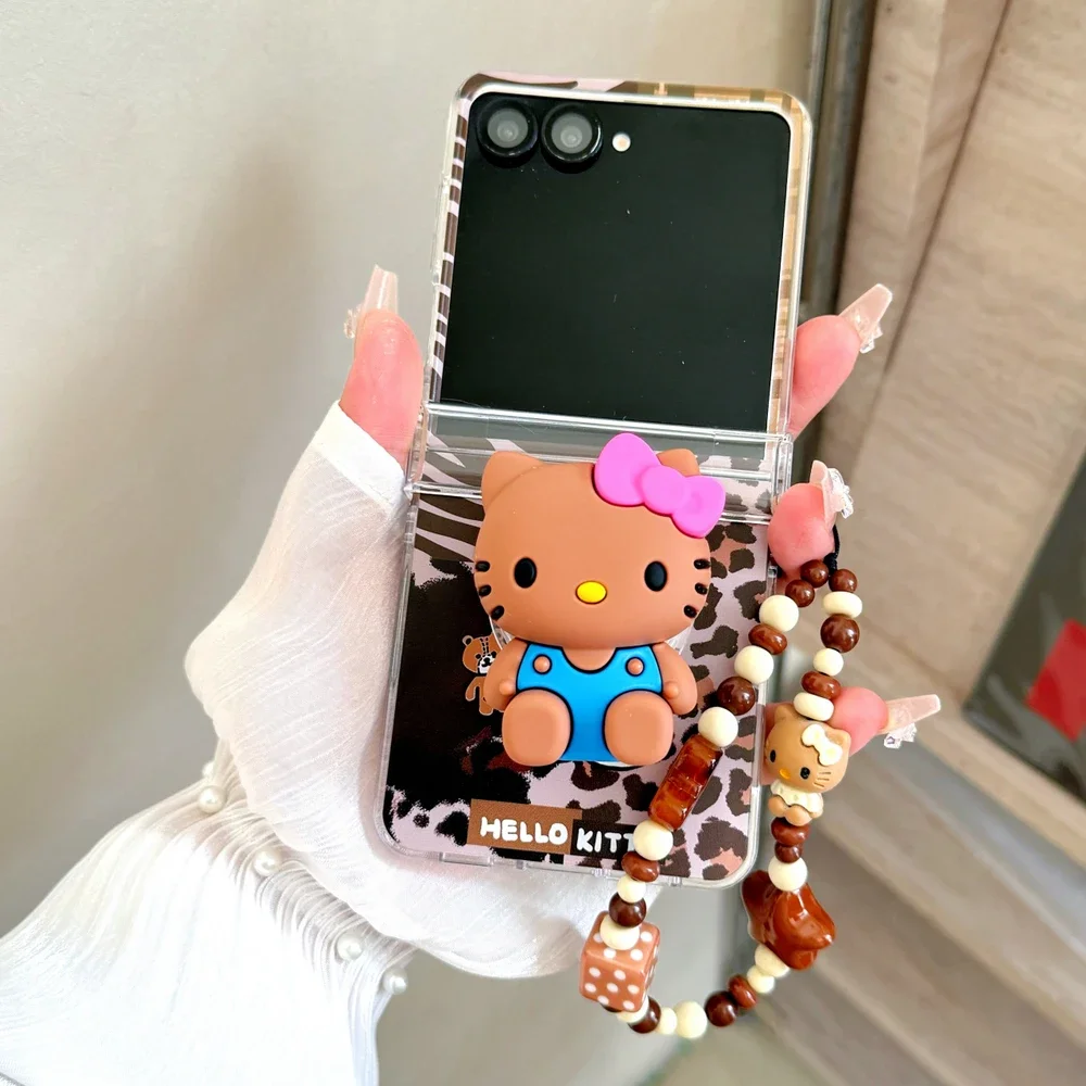 Cute Cartoon Sanrio Hello Kitty Stand Holder Phone Case For Samsung Galaxy Z Flip 6 5 4 3 Case Clear Soft TPU Cover With Lanyard
Cute Cartoon Sanrio Hello Kitty Stand Holder Phone Case For Samsung Galaxy Z Flip 6 5 4 3 Case Clear Soft TPU Cover With Lanyard