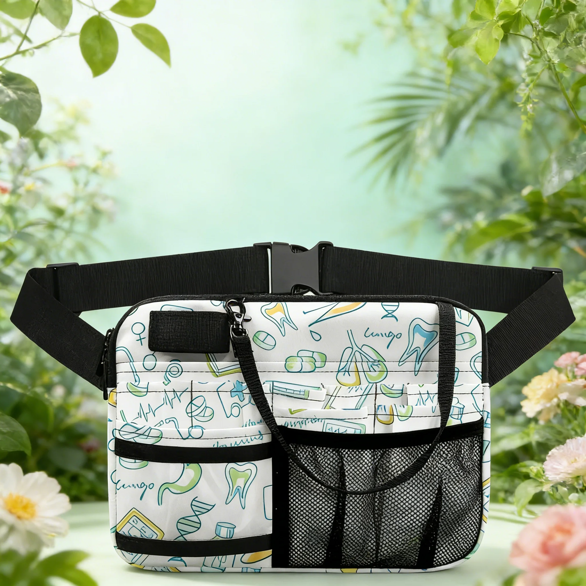 Nurse Work Waist Organizer, Cartoon Nurse Print Medical Fanny Pack, Multiple Zipper Pockets for Hospital
Nurse Work Waist Organizer, Cartoon Nurse Print Medical Fanny Pack, Multiple Zipper Pockets for Hospital