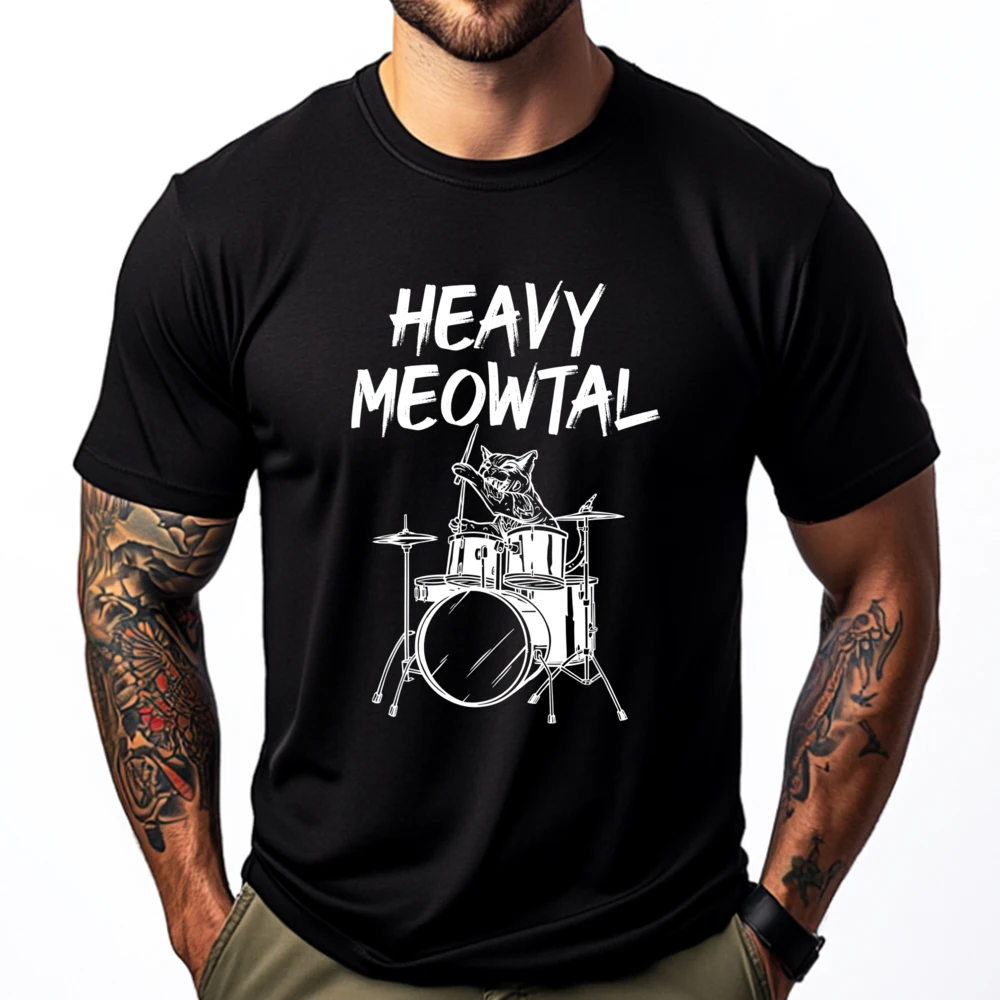 Headbanger Drummer Cat Playing Drum Meowtal Men Tees Tee Party Streetwear Men Soft Men's Clothing T Shirt For Men Japan Style
Headbanger Drummer Cat Playing Drum Meowtal Men Tees Tee Party Streetwear Men Soft Men's Clothing T Shirt For Men Japan Style