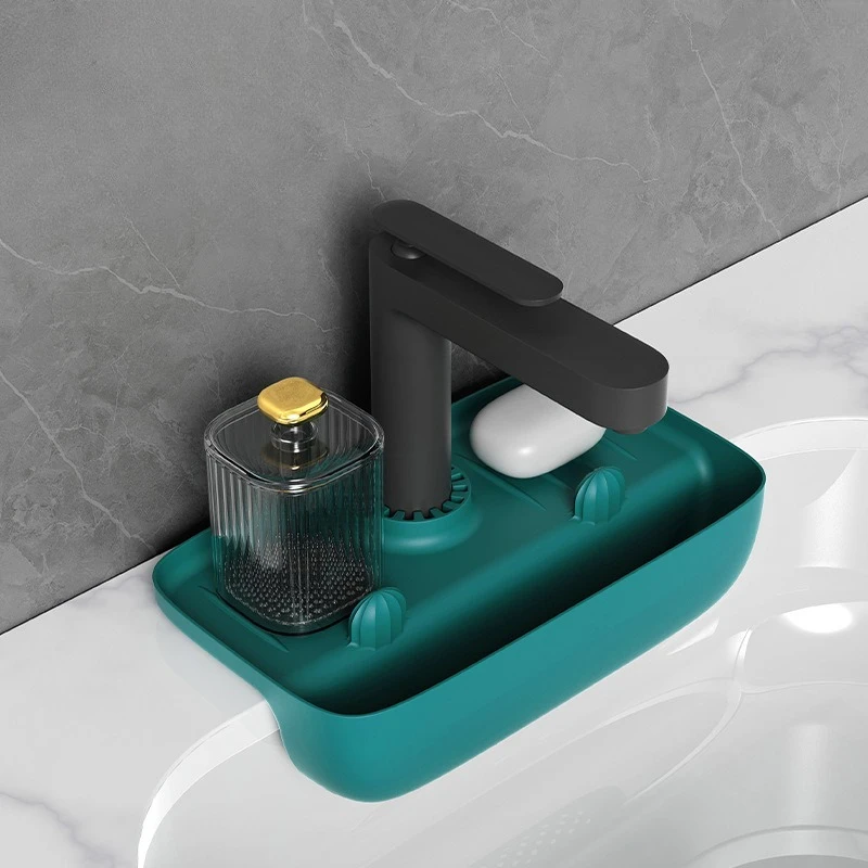 Household Silicone Sink Drain Rack Faucet Splash Proof Drain Rack Water Collecting Pad Sponge Rag Steel Wool Gadget Storage Box
Household Silicone Sink Drain Rack Faucet Splash Proof Drain Rack Water Collecting Pad Sponge Rag Steel Wool Gadget Storage Box
