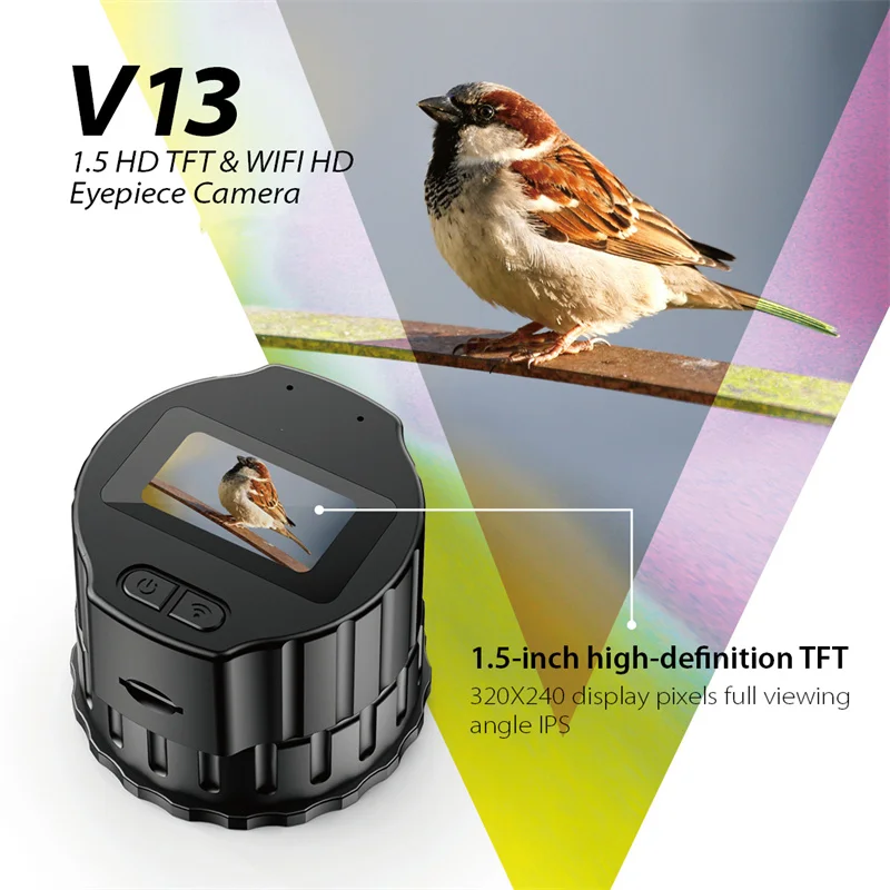 Microscope V13 Wifi HD Electronic Eyepiece Camera 1.5-Inch Screen Optical Eyepiece Recorder Bird-Watching Telescope
Microscope V13 Wifi HD Electronic Eyepiece Camera 1.5-Inch Screen Optical Eyepiece Recorder Bird-Watching Telescope