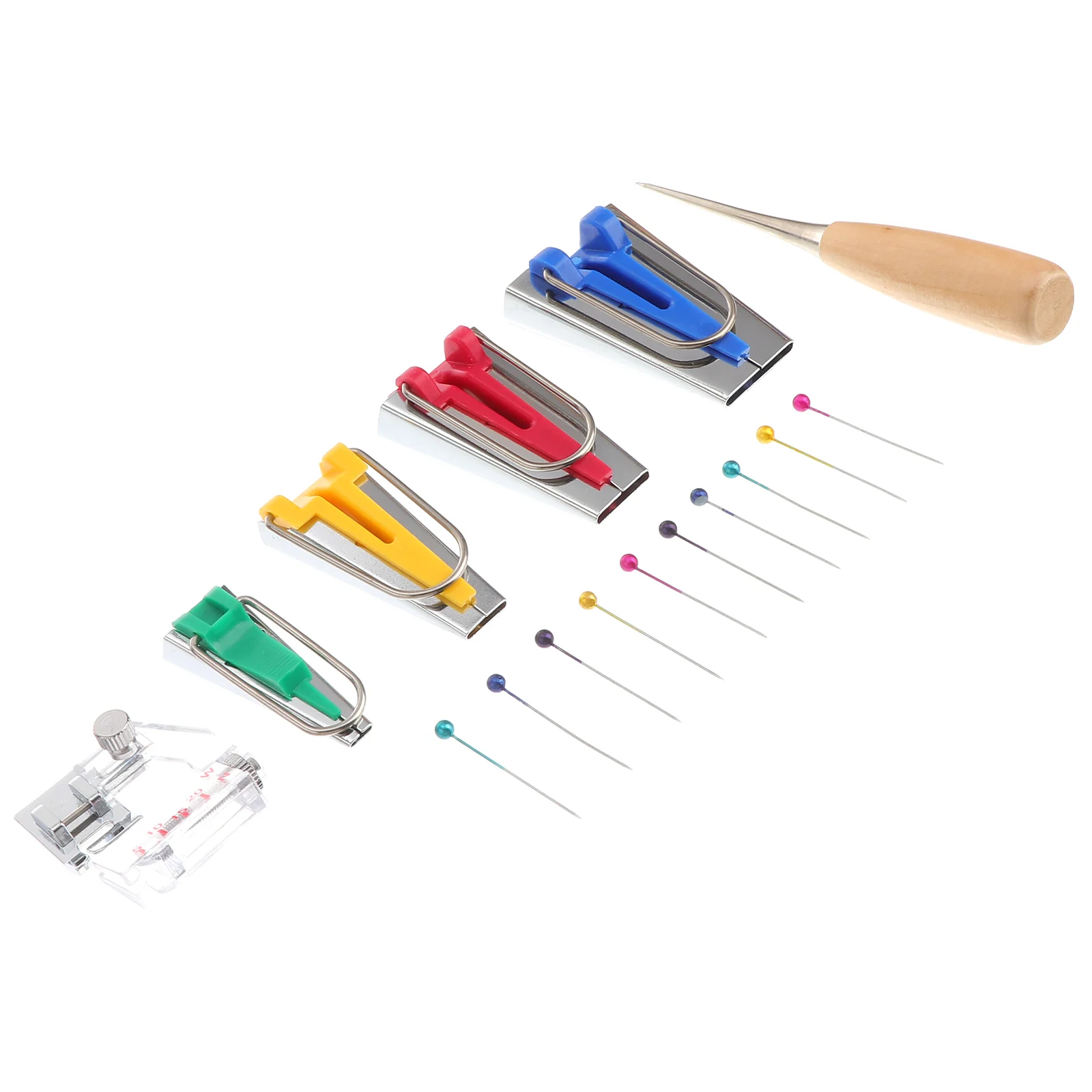 Bias Tape Maker Set Fabric Folding Tool Quilting Sewing Aid Edge Wrapper Binder Snap Foot Awl Pin Heat Sensitive Adhesive
Bias Tape Maker Set Fabric Folding Tool Quilting Sewing Aid Edge Wrapper Binder Snap Foot Awl Pin Heat Sensitive Adhesive