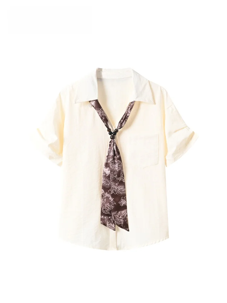 Casual Short Sleeve Shirt Women's plus Size Summer New Style Versatile Loose Fit Anti-Aging Top for Plump Sister
Casual Short Sleeve Shirt Women's plus Size Summer New Style Versatile Loose Fit Anti-Aging Top for Plump Sister