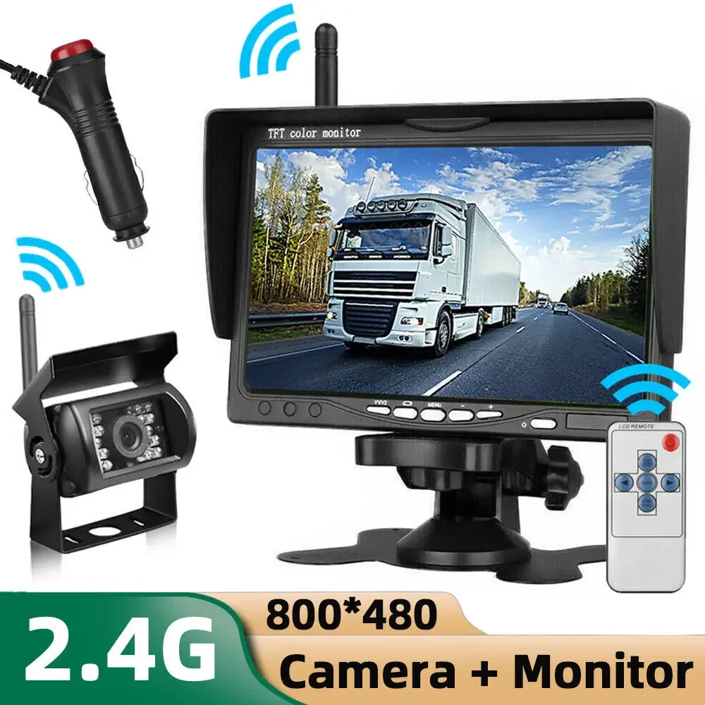 Wireless Backup Rear View Camera System Night Vision 7" Monitor For RV Truck Bus
Wireless Backup Rear View Camera System Night Vision 7" Monitor For RV Truck Bus