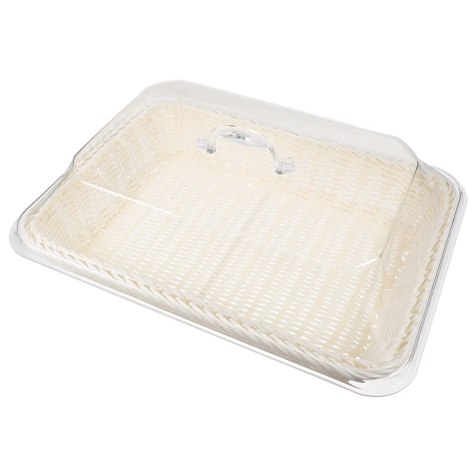 Food Fresh keeping Baskets Bread Woven Fruits Large Capacity Transparent Lid Home Bakery Cake Shop Food Storage Container
Food Fresh keeping Baskets Bread Woven Fruits Large Capacity Transparent Lid Home Bakery Cake Shop Food Storage Container