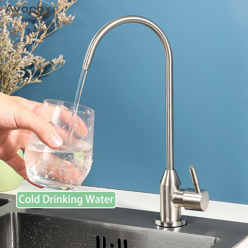 Avapax 1/4"Kitchen Faucet Gold Water Purifier Tap Stainless Steel Drinking Water Tap Filter Faucet Single Cold Water Sink Faucet
Avapax 1/4"Kitchen Faucet Gold Water Purifier Tap Stainless Steel Drinking Water Tap Filter Faucet Single Cold Water Sink Faucet