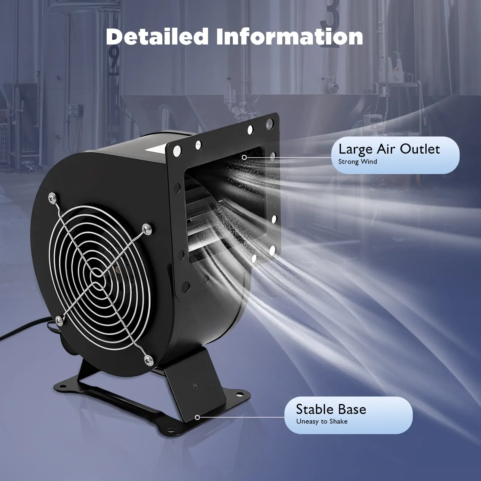 120W Blower, 5.51 Lbs Centrifugal Blower Fan 2600R/Min Wood Stove Blower Fan, Outdoor Wood Furnace Air Volume 196 CFM(5.5m³/Min)
120W Blower, 5.51 Lbs Centrifugal Blower Fan 2600R/Min Wood Stove Blower Fan, Outdoor Wood Furnace Air Volume 196 CFM(5.5m³/Min)