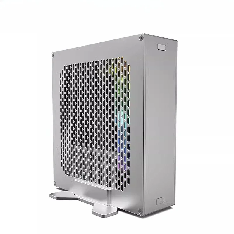 Mini 2.2 Liters Aluminum Chassis Desktop Computer Cases Supports For Integrated Graphics Itx Built-in DC Power Air Cooling
Mini 2.2 Liters Aluminum Chassis Desktop Computer Cases Supports For Integrated Graphics Itx Built-in DC Power Air Cooling