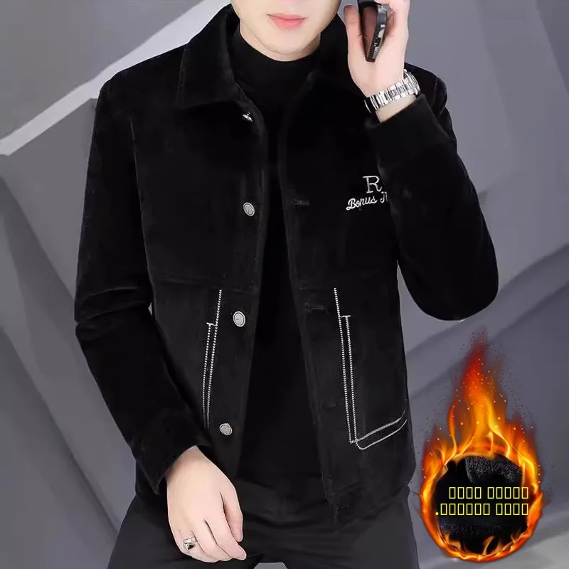 Men's Winter Fce Lined Woolen Jaet Collared Golden Mink Velvet Thiened Youth Korean Sle Pure Color Workwear Top
Men's Winter Fce Lined Woolen Jaet Collared Golden Mink Velvet Thiened Youth Korean Sle Pure Color Workwear Top