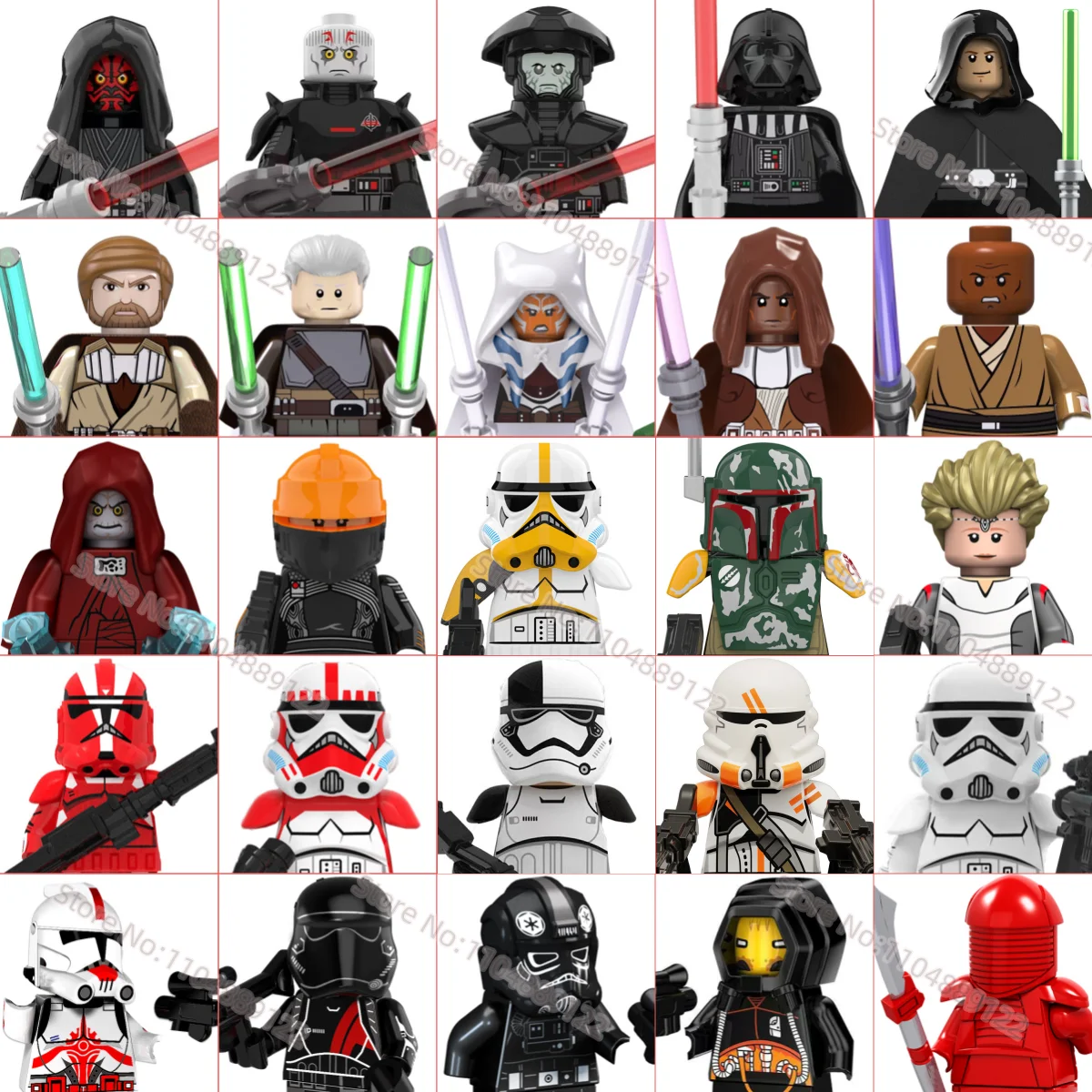 Star Wars ABS plastic human-shaped doll Rahm Kota Ahsoka Palpatine building blocks children's festival gift assembly toys
Star Wars ABS plastic human-shaped doll Rahm Kota Ahsoka Palpatine building blocks children's festival gift assembly toys