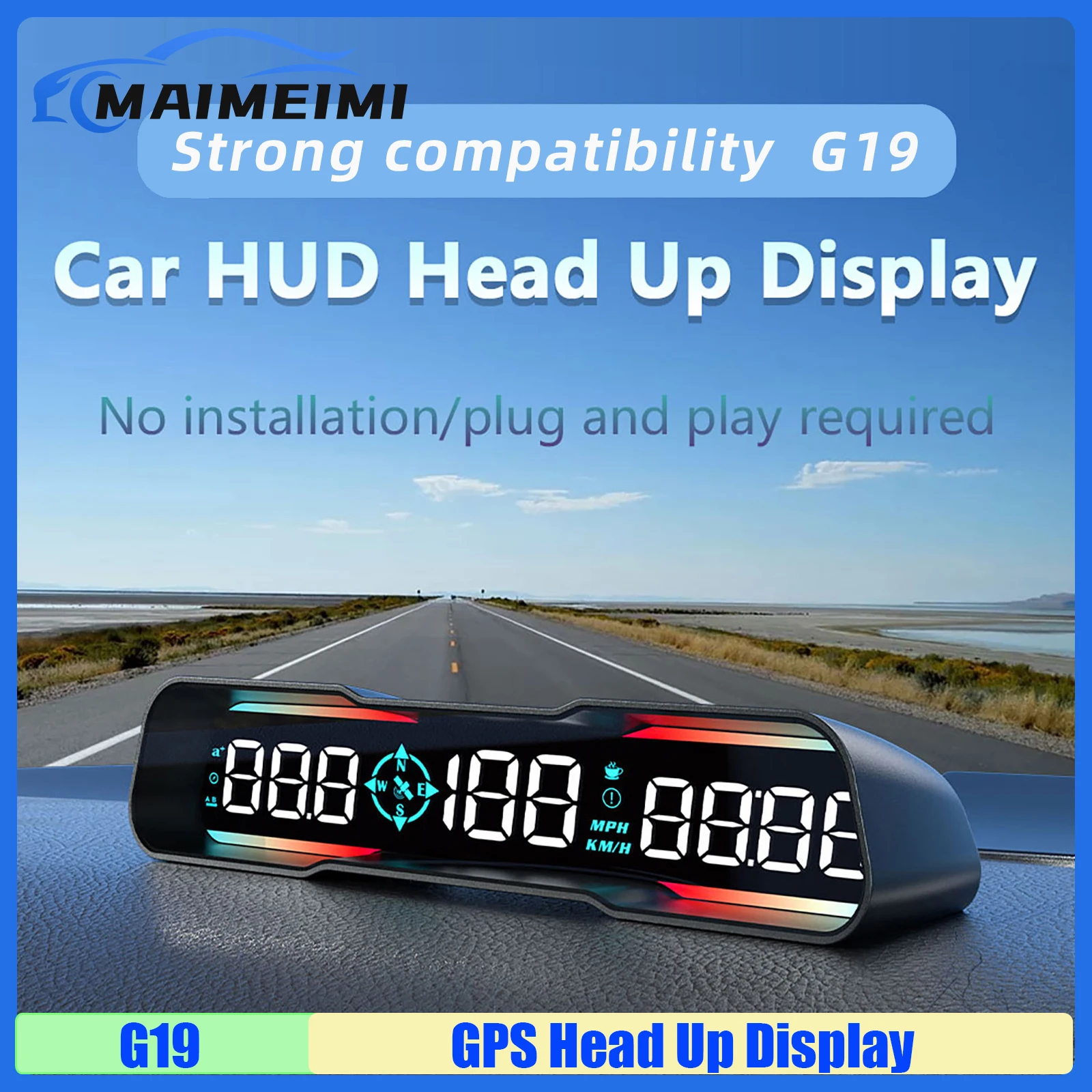 G19 Проекционный дисплей Цифровой кмч, MPH GPS Спидометр HUD Часы Время Дата Высота Защитная скорость Компас для всех автомобилей 12 В На заказ
G19 Проекционный дисплей Цифровой кмч, MPH GPS Спидометр HUD Часы Время Дата Высота Защитная скорость Компас для всех автомобилей 12 В На заказ