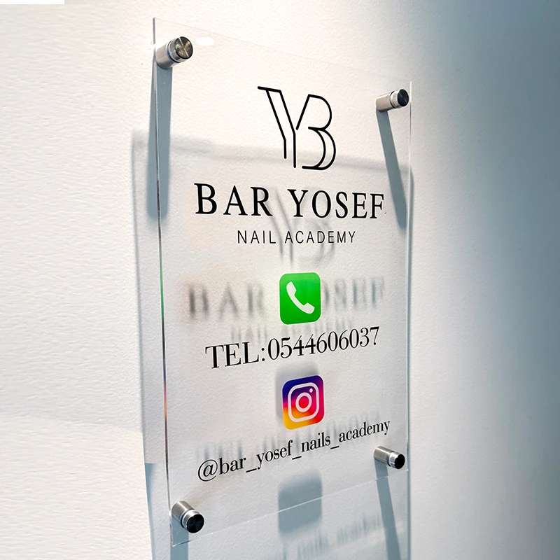 Modern Acrylic Sign Board Door Plate Customizable Business Logo Wall Address Sign for Company Shop Hotel Salon Store
Modern Acrylic Sign Board Door Plate Customizable Business Logo Wall Address Sign for Company Shop Hotel Salon Store