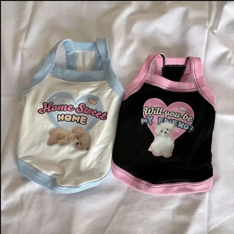 Cartoon Heart Shaped Vest Pet Dog Clothes Suspenders Dog Costume Cat Cute Thin Summer Black Fashion Boy Girl Pet Gifts
Cartoon Heart Shaped Vest Pet Dog Clothes Suspenders Dog Costume Cat Cute Thin Summer Black Fashion Boy Girl Pet Gifts