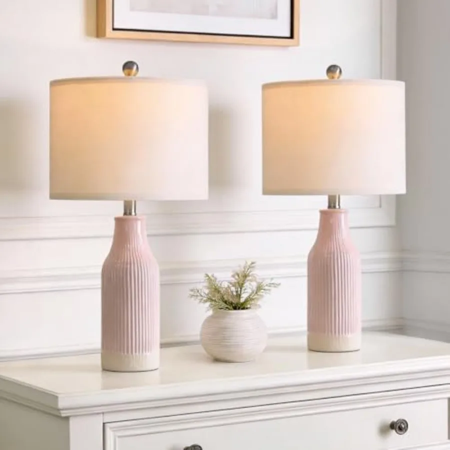 23.75inch Pink Modern Ceramic Bedside Lamp Set of 2 with 5FT Cord for Bedroom Decor Farmhouse Table Lamp for Living Room Office
23.75inch Pink Modern Ceramic Bedside Lamp Set of 2 with 5FT Cord for Bedroom Decor Farmhouse Table Lamp for Living Room Office