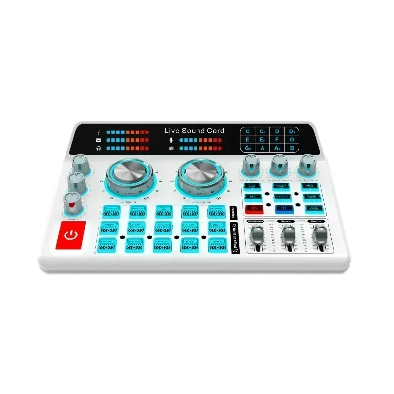 Professional RGB LED OTG Transmission Wireless External Mixer Board Sound Card for Broadcast Podcasting 48V Microphone
Professional RGB LED OTG Transmission Wireless External Mixer Board Sound Card for Broadcast Podcasting 48V Microphone