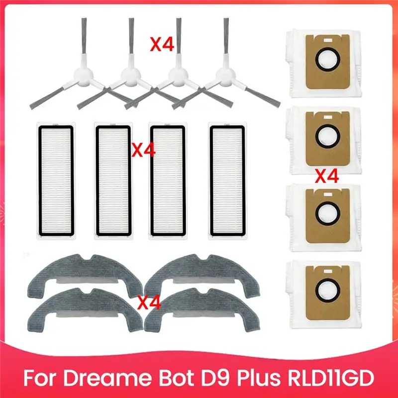 B66C For Dreame Bot D9 Plus RLD11GD Robot Vacuum Cleaner Side Brush Hepa Filter Mop Cloth Dust Bag Accessories Kit
B66C For Dreame Bot D9 Plus RLD11GD Robot Vacuum Cleaner Side Brush Hepa Filter Mop Cloth Dust Bag Accessories Kit