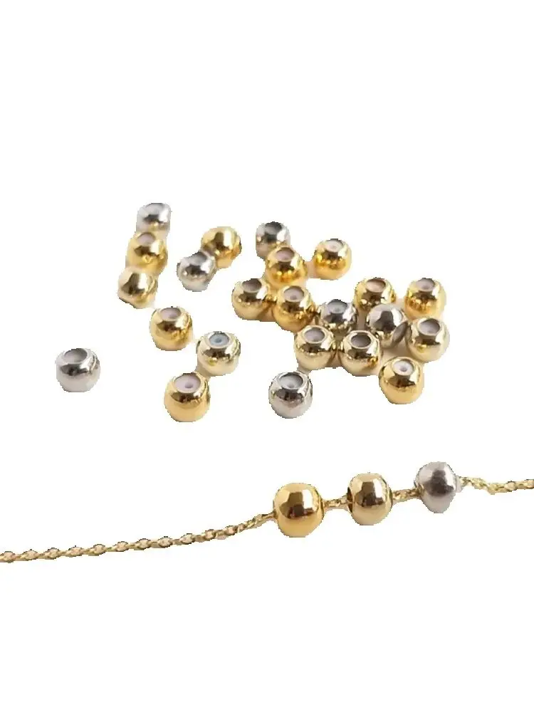 Real 18K Gold Plating With silica gel positioning bead chain adjusting bead DIY handmade necklace first jewelry accessories
Real 18K Gold Plating With silica gel positioning bead chain adjusting bead DIY handmade necklace first jewelry accessories