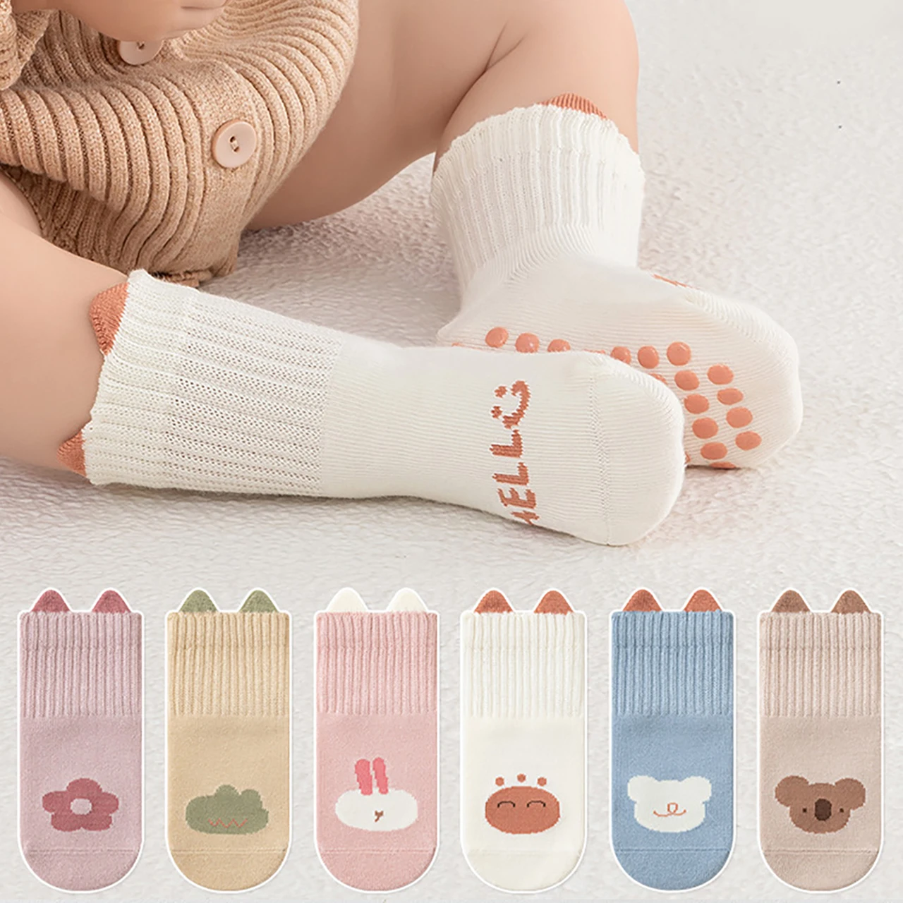 Baby Non-slip Floor Sock Cute Cartoon Toddler Mid Tube Socks Soft Kids Cotton Socks 0-3Year Boys Girls Spring Autumn Footwear
Baby Non-slip Floor Sock Cute Cartoon Toddler Mid Tube Socks Soft Kids Cotton Socks 0-3Year Boys Girls Spring Autumn Footwear