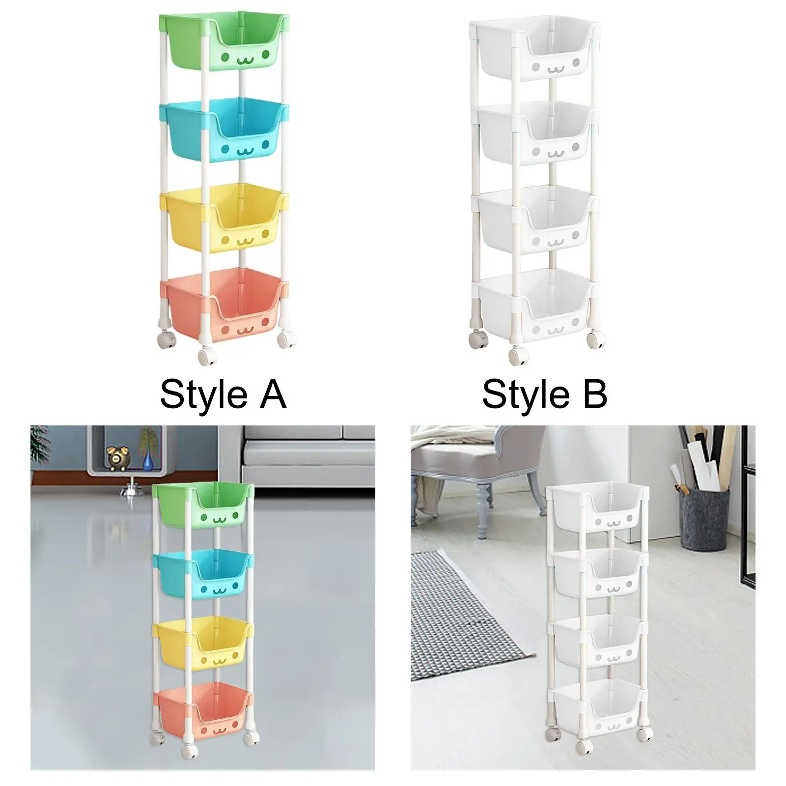 4 Tier Utility Cart Bathroom Organizer Cart Household Cart Serving Cart for Kitchen
4 Tier Utility Cart Bathroom Organizer Cart Household Cart Serving Cart for Kitchen
