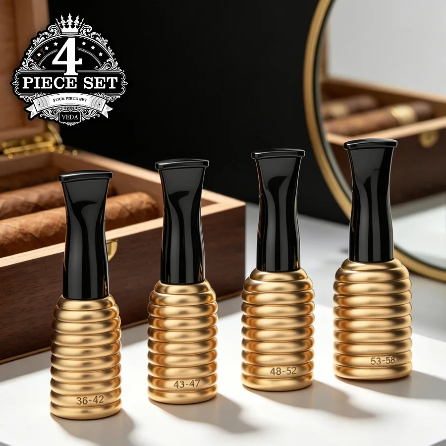 4-Piece Cigar Mouthpiece Set, Stylish & Durable Cigar Accessories, Fits Cigars with 36-58 Ring Gauge, Fashionable Holiday Gift
4-Piece Cigar Mouthpiece Set, Stylish & Durable Cigar Accessories, Fits Cigars with 36-58 Ring Gauge, Fashionable Holiday Gift