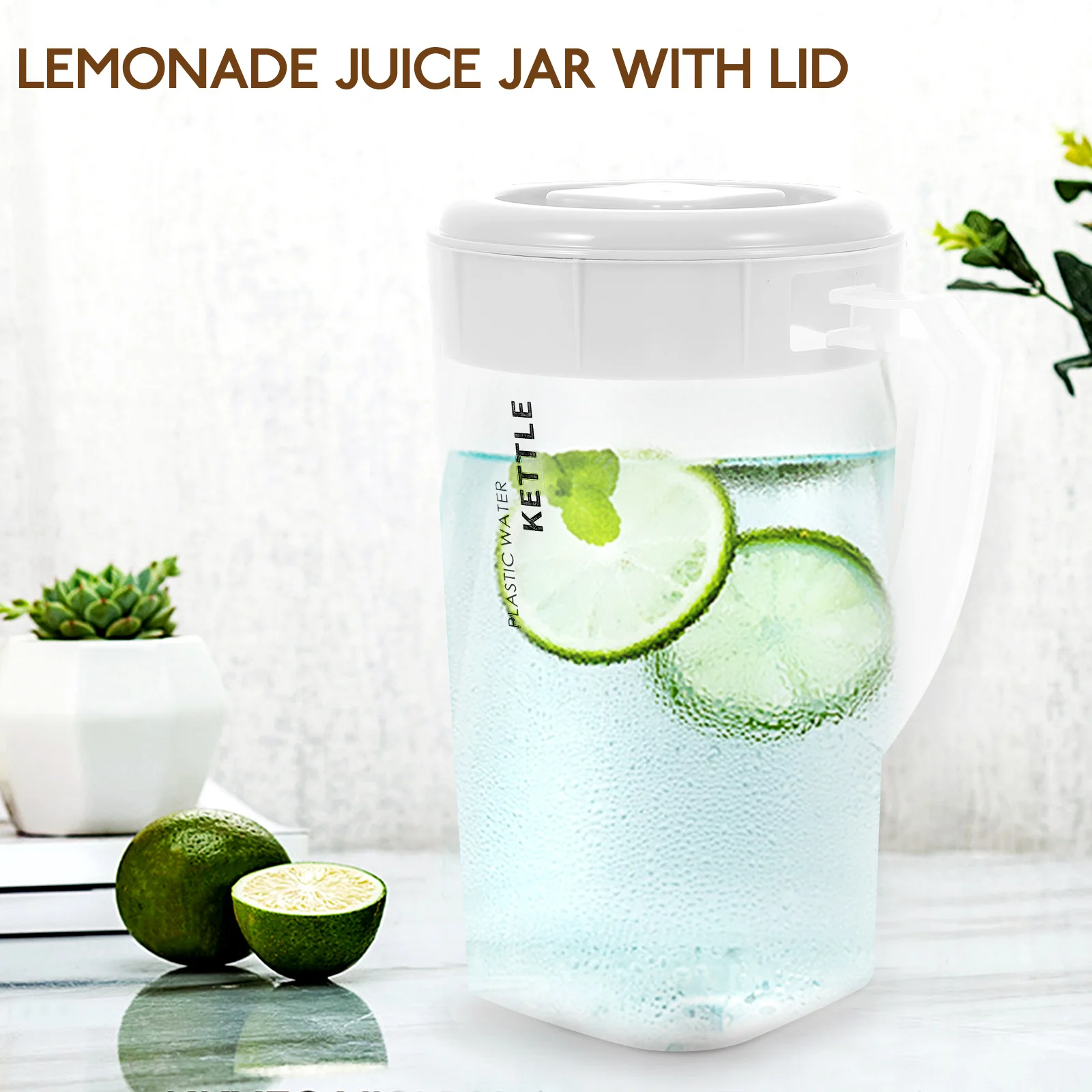 Water Iced Tea Pitcher Clear Beverage Pitcher Cold Lemonade Juice Jar With Lid Ergonomic Handle Premium Material Serving 
Water Iced Tea Pitcher Clear Beverage Pitcher Cold Lemonade Juice Jar With Lid Ergonomic Handle Premium Material Serving