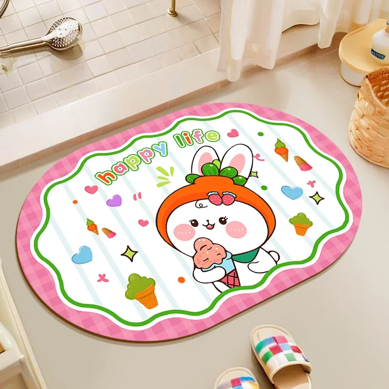 Cartoon bathroom absorbent floor mat, diatom mud non-slip foot pad at the door of the bathroom
Cartoon bathroom absorbent floor mat, diatom mud non-slip foot pad at the door of the bathroom