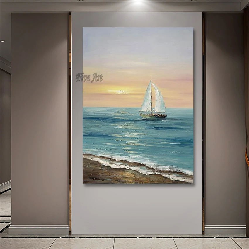 High Quality Sailboat At Sea Abstract Landscape Painting No Frame Picture Canvas Art Modern Artwork Home Decoration Pieces
High Quality Sailboat At Sea Abstract Landscape Painting No Frame Picture Canvas Art Modern Artwork Home Decoration Pieces