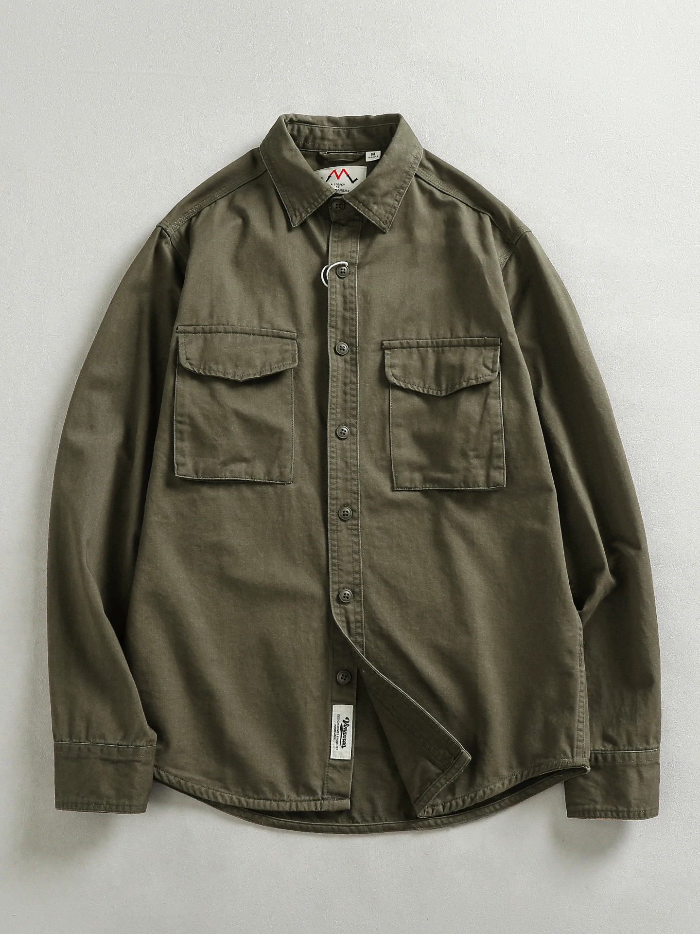 Heavyweight Canvas Men's Long Sleeve Shirt with 3D Pockets Retro Trend Workwear Casual Loose Fit Youthful Style Cotton 100%
Heavyweight Canvas Men's Long Sleeve Shirt with 3D Pockets Retro Trend Workwear Casual Loose Fit Youthful Style Cotton 100%