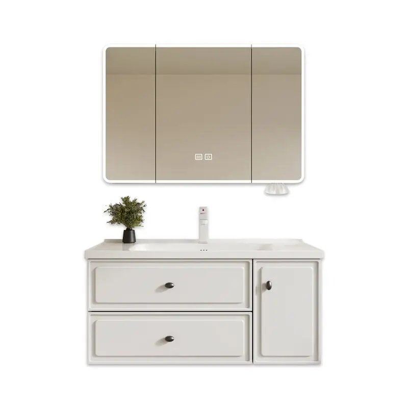 Stainless steel smart bathroom cabinet integrated ceramic bathroom hand wash basin cabinet combination
Stainless steel smart bathroom cabinet integrated ceramic bathroom hand wash basin cabinet combination