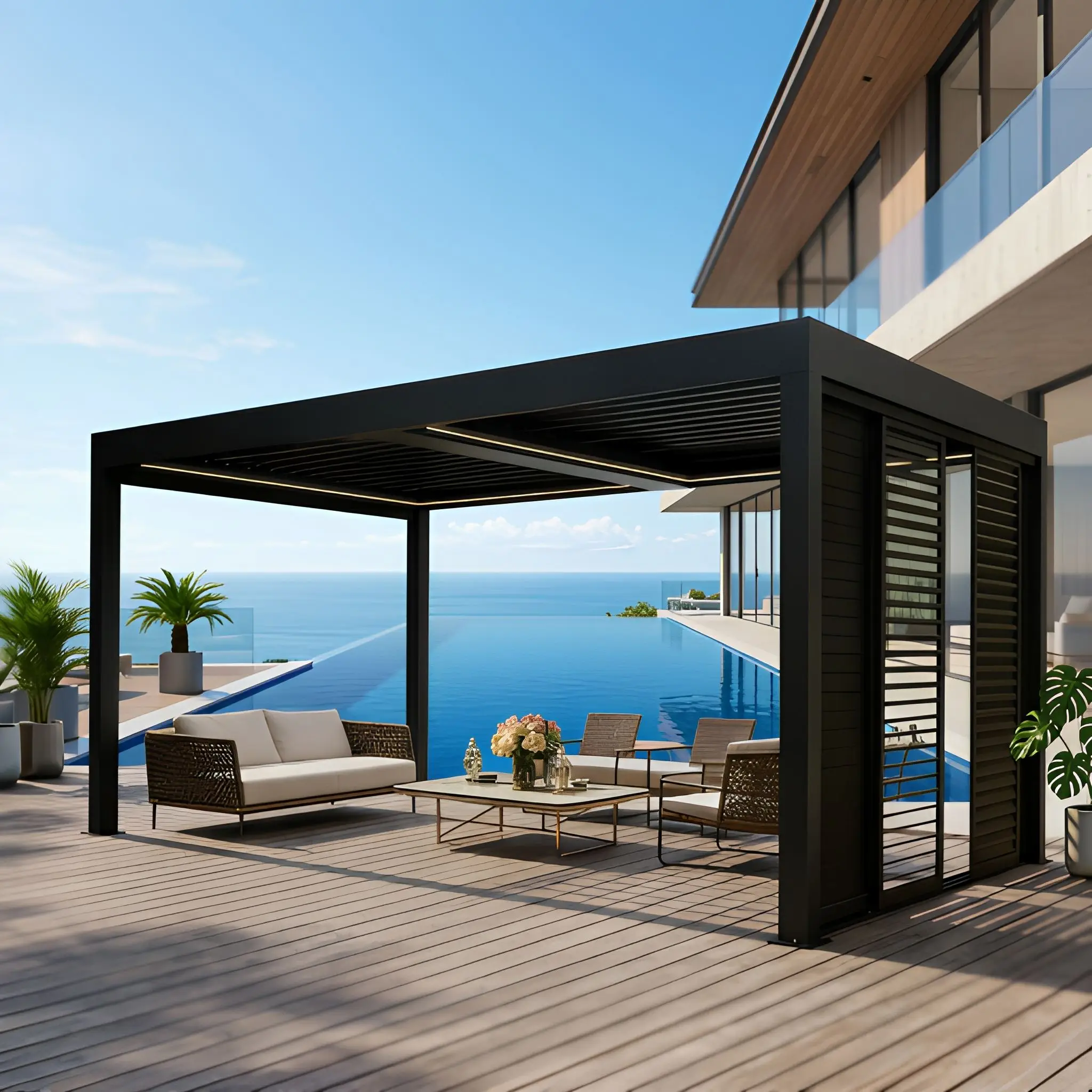 Independent Installation Commercial Use Aluminum Heavy Duty Pavilion Rainproof Outdoor Pergola Swimming Pool Party Gazebo
Independent Installation Commercial Use Aluminum Heavy Duty Pavilion Rainproof Outdoor Pergola Swimming Pool Party Gazebo