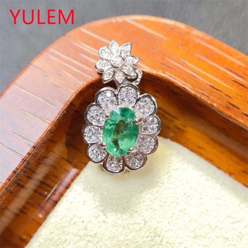 Natural Emerald Pendant Necklace Luxury Style Women's Birthday Gift Jewelry5x7mm
Natural Emerald Pendant Necklace Luxury Style Women's Birthday Gift Jewelry5x7mm