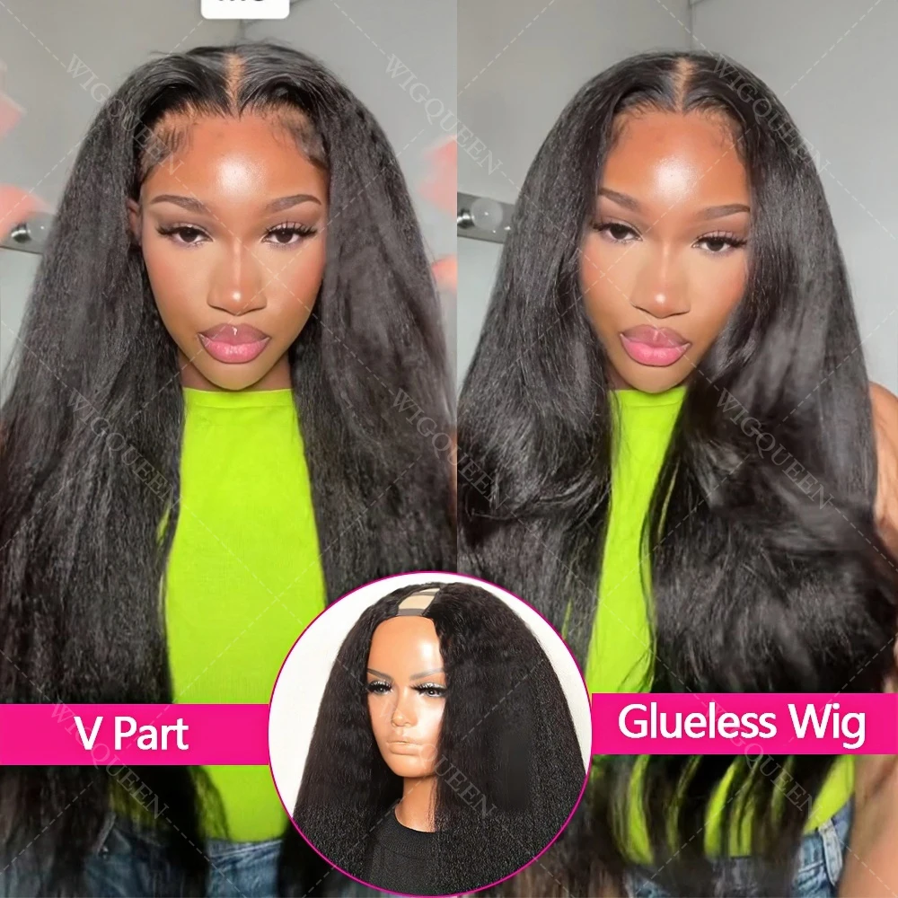 12A 250 Density V Part Wig Human Hair Kinky Straight Upgrade V Shape Wig With Adjustable Cap Full Machine Made Clip In Half Wigs
12A 250 Density V Part Wig Human Hair Kinky Straight Upgrade V Shape Wig With Adjustable Cap Full Machine Made Clip In Half Wigs