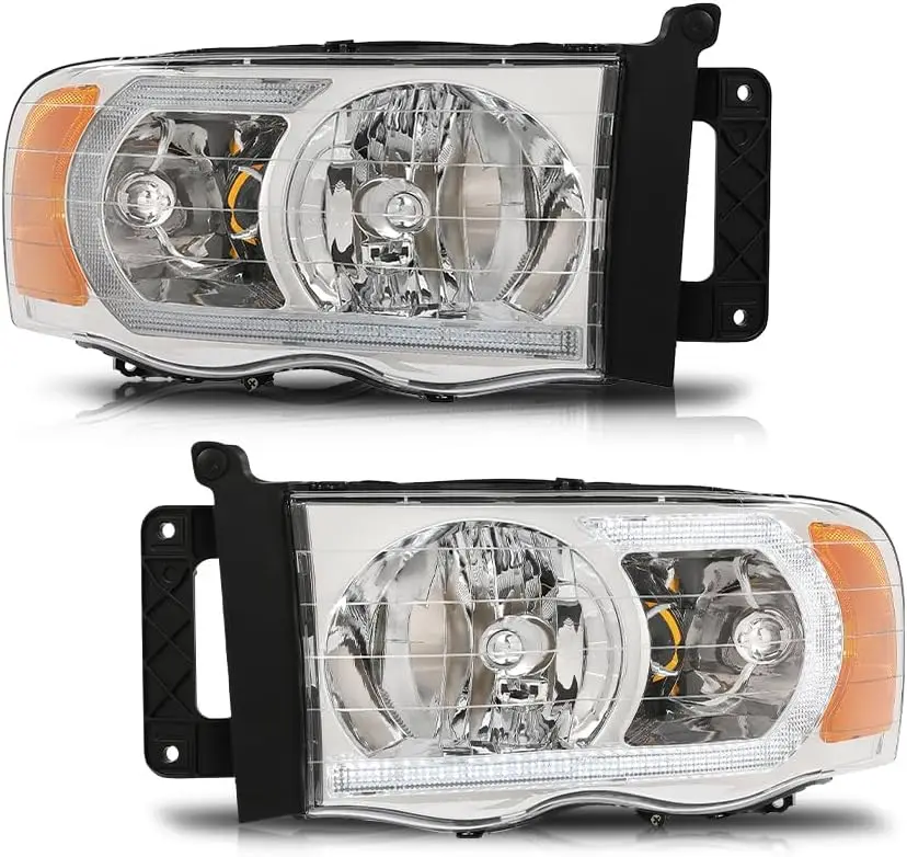 Светодиодные фары в сборе, передние фары, совместимые с 2002-2005 Dodge Ram 1500/Fit 2003-2005 Ram 2500 3500, прозрачные линзы Chrome
Светодиодные фары в сборе, передние фары, совместимые с 2002-2005 Dodge Ram 1500/Fit 2003-2005 Ram 2500 3500, прозрачные линзы Chrome