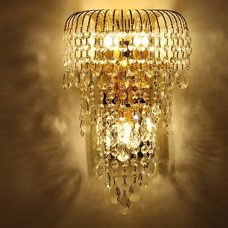 Luxury K9 Crystal Wall Lamp Led Gold/silver Living Room Modern Bedside Restaurant Fashion Lights
Luxury K9 Crystal Wall Lamp Led Gold/silver Living Room Modern Bedside Restaurant Fashion Lights