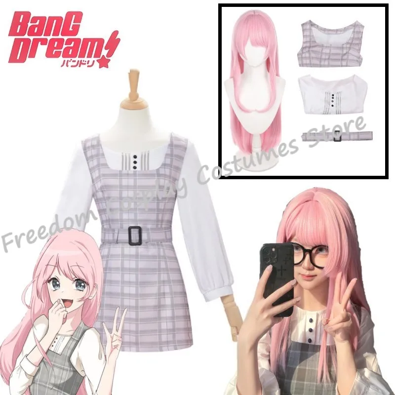Anime BanG Dream! It's MyGO!!!!! Cosplay Anon Chihaya Cosplay Costume JK Dress pink wig Woman Lovely Carnival Party Suit
Anime BanG Dream! It's MyGO!!!!! Cosplay Anon Chihaya Cosplay Costume JK Dress pink wig Woman Lovely Carnival Party Suit