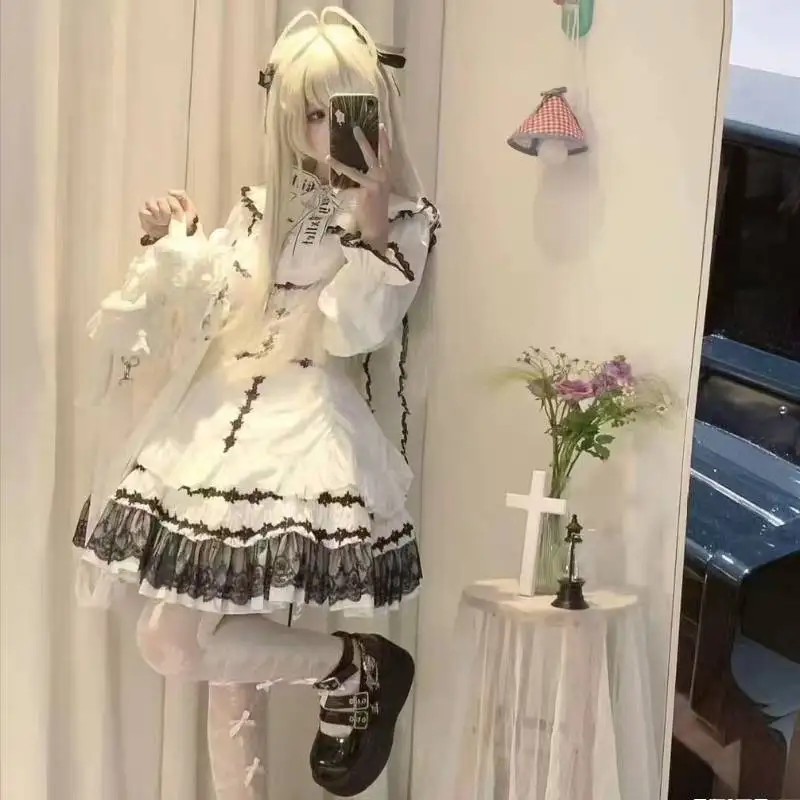 Bud Rabbit Ear Lace Shirt Gothic Lolita Style Y2k Mini Skirt Japanese Women Sweet Cross Pattern Lace Ruffles Cake Skirts
Bud Rabbit Ear Lace Shirt Gothic Lolita Style Y2k Mini Skirt Japanese Women Sweet Cross Pattern Lace Ruffles Cake Skirts